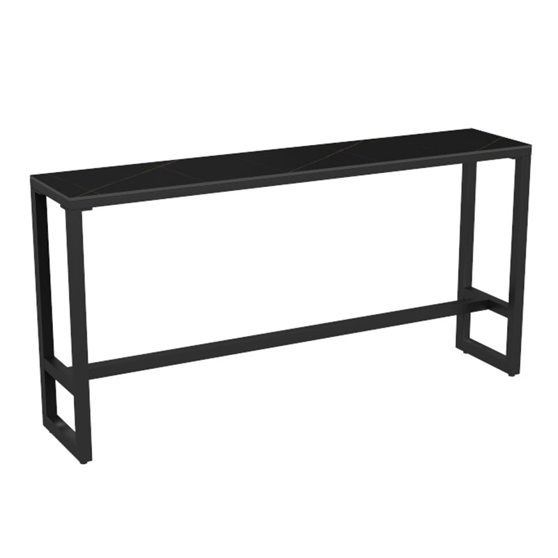 Black Sintered Stone Bar Table Dining Table for Kitchen Living Room Coffee Room Without Chairs Clearhalo 'Bar Furniture' 'Bar Tables' 'bar_tables' 'furn' 'furn_bar_tables' 'Furniture' 'Kitchen & Dining Furniture' 5903191
