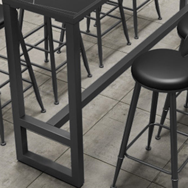 Black Sintered Stone Bar Table Dining Table for Kitchen Living Room Coffee Room Clearhalo 'Bar Furniture' 'Bar Tables' 'bar_tables' 'furn' 'furn_bar_tables' 'Furniture' 'Kitchen & Dining Furniture' 5903192