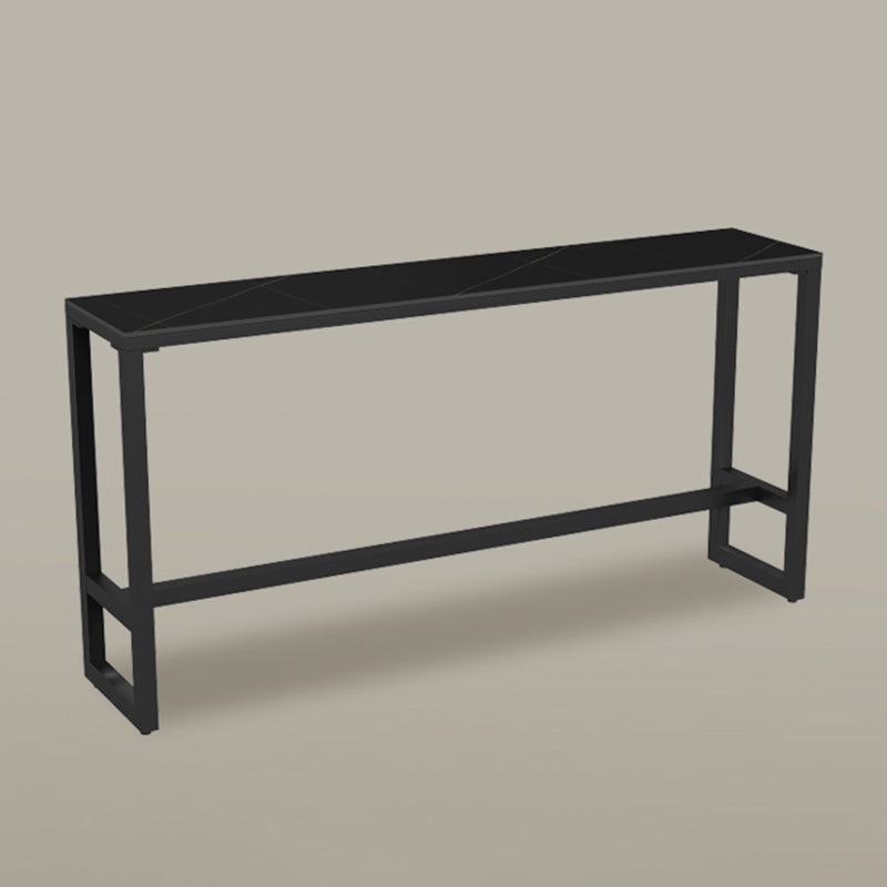 Black Sintered Stone Bar Table Dining Table for Kitchen Living Room Coffee Room Clearhalo 'Bar Furniture' 'Bar Tables' 'bar_tables' 'furn' 'furn_bar_tables' 'Furniture' 'Kitchen & Dining Furniture' 5903193