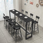 Black Sintered Stone Bar Table Dining Table for Kitchen Living Room Coffee Room Clearhalo 'Bar Furniture' 'Bar Tables' 'bar_tables' 'furn' 'furn_bar_tables' 'Furniture' 'Kitchen & Dining Furniture' 5903194