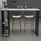 Mesa de bar rectangular estilo Glam, mesa de comedor de madera maciza de pino con almacenamiento