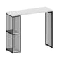 Mesa de bar rectangular estilo Glam, mesa de comedor de madera maciza de pino con almacenamiento