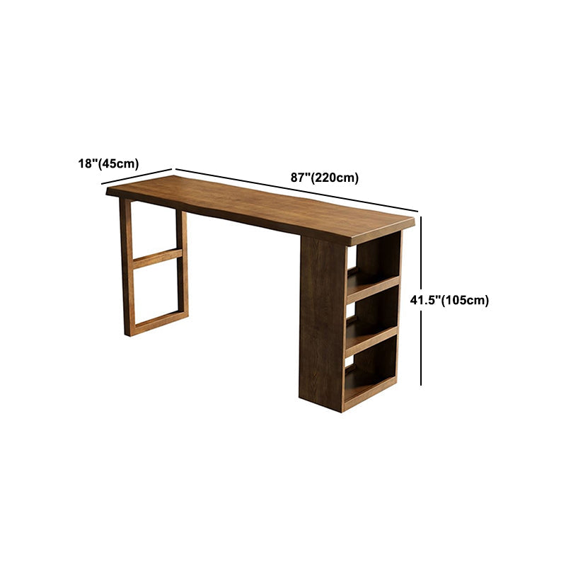 Modern Rectangle Bar Table Pine Solid Wood Bar Dining Table with Storage Clearhalo 'Bar Furniture' 'Bar Tables' 'bar_tables' 'furn' 'furn_bar_tables' 'Furniture' 'Kitchen & Dining Furniture' 5903275