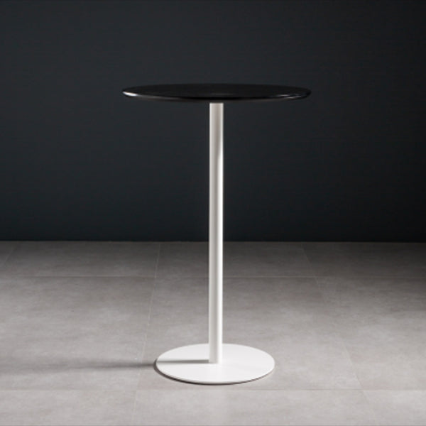 41.3"H Modern Pub Table Solid Wood Bar Height Round Bar Table White Black Without Chairs Clearhalo 'Bar Furniture' 'Bar Tables' 'bar_tables' 'furn' 'furn_bar_tables' 'Furniture' 'Kitchen & Dining Furniture' 5903289