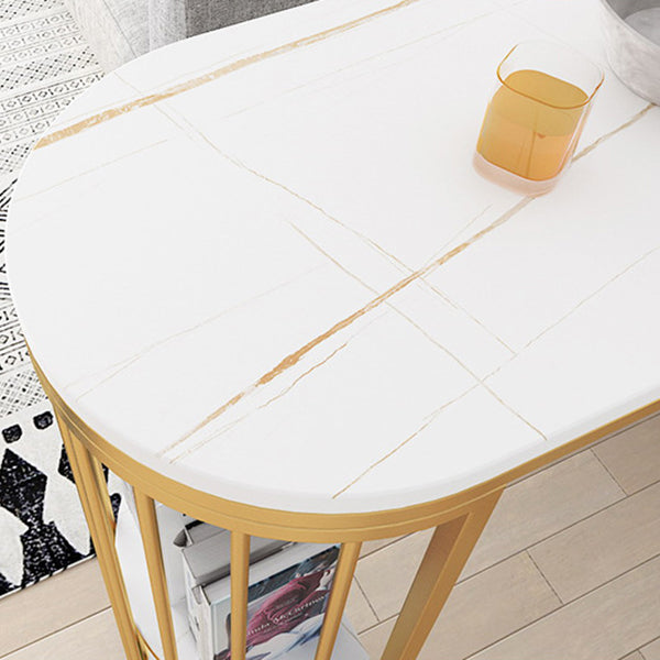 Sintered Stone Bar Tisch Gold und Metall Basisbartisch für Küchen Wohnzimmer