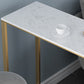Mesa rectangular para pub, altura de barra, mesa de bar Glam con tapa de piedra
