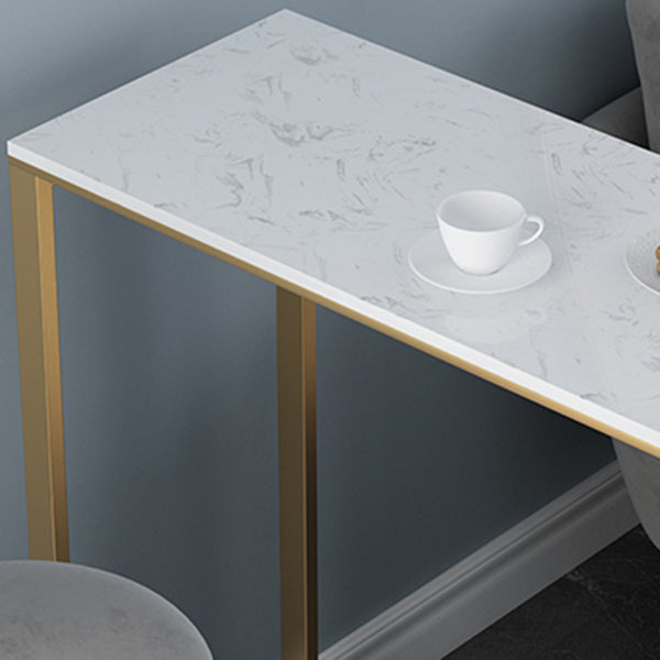 Mesa rectangular para pub, altura de barra, mesa de bar Glam con tapa de piedra