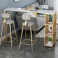 Mesa rectangular para pub, altura de barra, mesa de bar Glam con tapa de piedra