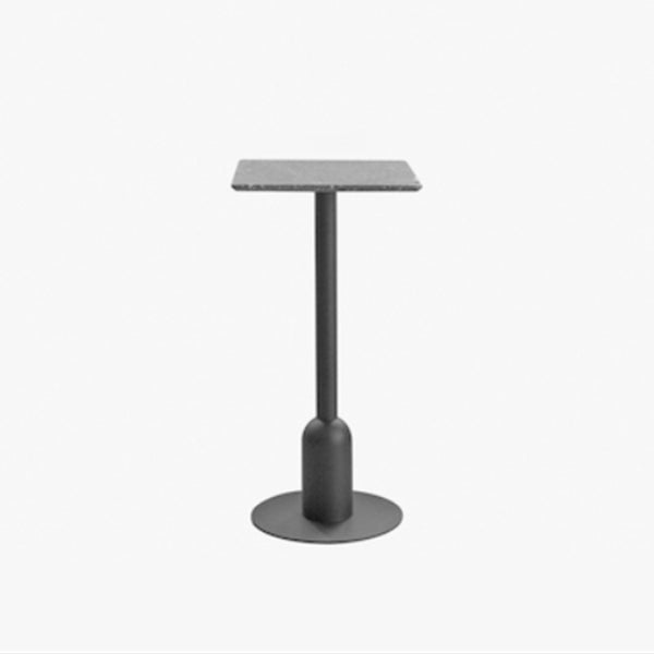 Industrial Style Bar Table Stone Pedestal Base Bar Dining Table for Indoor