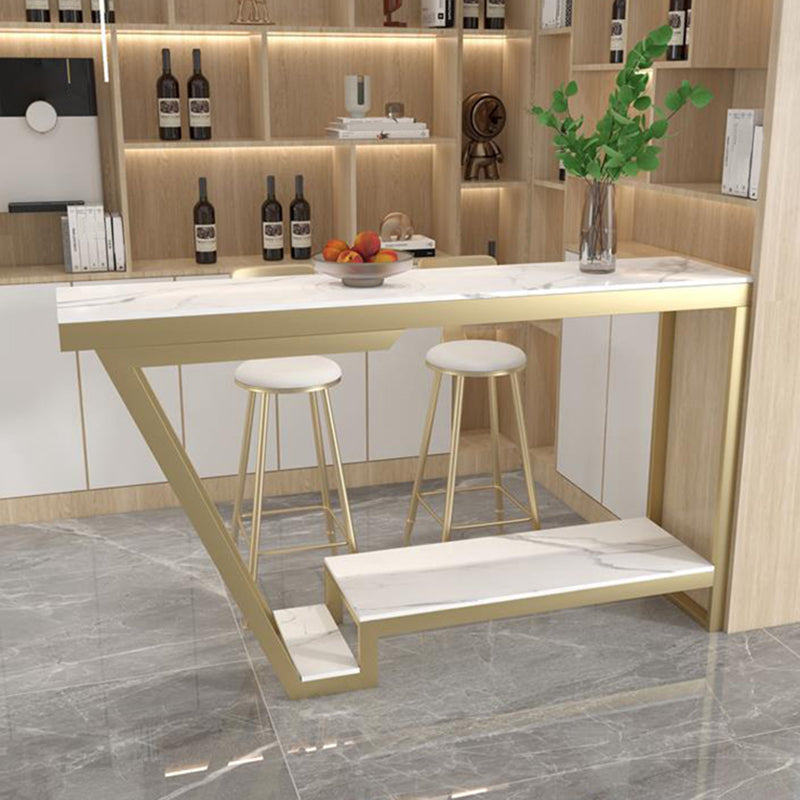 Tavolo da bar in pietra sinterizzato in pietra rettangolo industriale tavolo da cocktail in altezza bar