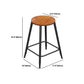 Tabouret de bar industriel en métal sans arme-arme chaise de bar rond en bois avec repose-pied