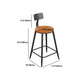 Tabouret de bar industriel en métal sans arme-arme chaise de bar rond en bois avec repose-pied