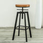 Armless Rotatable Bar Chair Modern Round Seat Bar Stool with Metal Footrest Clearhalo 'Bar Furniture' 'Bar Stools' 'bar_stools' 'furn' 'furn_bar_stools' 'Furniture' 'Kitchen & Dining Furniture' 5904123