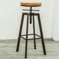 Armless Rotatable Bar Chair Modern Round Seat Bar Stool with Metal Footrest Bronze 1 Piece Backless Clearhalo 'Bar Furniture' 'Bar Stools' 'bar_stools' 'furn' 'furn_bar_stools' 'Furniture' 'Kitchen & Dining Furniture' 5904128