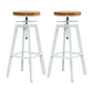 Armless Rotatable Bar Chair Modern Round Seat Bar Stool with Metal Footrest White 2 Piece Set Backless Clearhalo 'Bar Furniture' 'Bar Stools' 'bar_stools' 'furn' 'furn_bar_stools' 'Furniture' 'Kitchen & Dining Furniture' 5904137