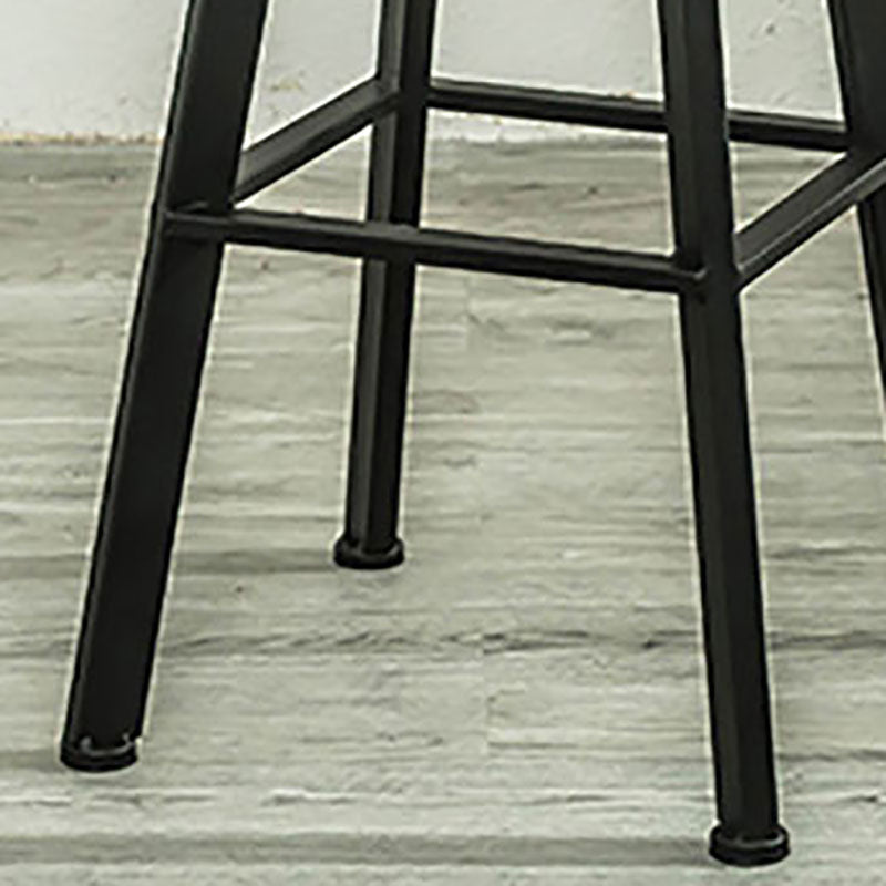 Armless Rotatable Bar Chair Modern Round Seat Bar Stool with Metal Footrest Clearhalo 'Bar Furniture' 'Bar Stools' 'bar_stools' 'furn' 'furn_bar_stools' 'Furniture' 'Kitchen & Dining Furniture' 5904138