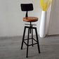 Armless Rotatable Bar Chair Modern Round Seat Bar Stool with Metal Footrest Clearhalo 'Bar Furniture' 'Bar Stools' 'bar_stools' 'furn' 'furn_bar_stools' 'Furniture' 'Kitchen & Dining Furniture' 5904140