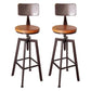 Armless Rotatable Bar Chair Modern Round Seat Bar Stool with Metal Footrest Bronze 2 Piece Set Low Back Clearhalo 'Bar Furniture' 'Bar Stools' 'bar_stools' 'furn' 'furn_bar_stools' 'Furniture' 'Kitchen & Dining Furniture' 5904146