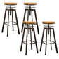 Armless Rotatable Bar Chair Modern Round Seat Bar Stool with Metal Footrest Bronze 4 Piece Set Backless Clearhalo 'Bar Furniture' 'Bar Stools' 'bar_stools' 'furn' 'furn_bar_stools' 'Furniture' 'Kitchen & Dining Furniture' 5904149