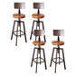 Armless Rotatable Bar Chair Modern Round Seat Bar Stool with Metal Footrest Bronze 4 Piece Set Low Back Clearhalo 'Bar Furniture' 'Bar Stools' 'bar_stools' 'furn' 'furn_bar_stools' 'Furniture' 'Kitchen & Dining Furniture' 5904152