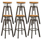 Armless Rotatable Bar Chair Modern Round Seat Bar Stool with Metal Footrest Bronze 6 Piece Set Backless Clearhalo 'Bar Furniture' 'Bar Stools' 'bar_stools' 'furn' 'furn_bar_stools' 'Furniture' 'Kitchen & Dining Furniture' 5904153