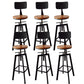 Armless Rotatable Bar Chair Modern Round Seat Bar Stool with Metal Footrest Black 6 Piece Set Low Back Clearhalo 'Bar Furniture' 'Bar Stools' 'bar_stools' 'furn' 'furn_bar_stools' 'Furniture' 'Kitchen & Dining Furniture' 5904157