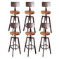 Armless Rotatable Bar Chair Modern Round Seat Bar Stool with Metal Footrest Bronze 6 Piece Set Low Back Clearhalo 'Bar Furniture' 'Bar Stools' 'bar_stools' 'furn' 'furn_bar_stools' 'Furniture' 'Kitchen & Dining Furniture' 5904158