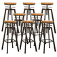 Armless Rotatable Bar Chair Modern Round Seat Bar Stool with Metal Footrest Bronze 8 Piece Set Backless Clearhalo 'Bar Furniture' 'Bar Stools' 'bar_stools' 'furn' 'furn_bar_stools' 'Furniture' 'Kitchen & Dining Furniture' 5904159
