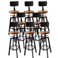 Armless Rotatable Bar Chair Modern Round Seat Bar Stool with Metal Footrest Black 8 Piece Set Low Back Clearhalo 'Bar Furniture' 'Bar Stools' 'bar_stools' 'furn' 'furn_bar_stools' 'Furniture' 'Kitchen & Dining Furniture' 5904163