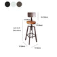 Armless Rotatable Bar Chair Modern Round Seat Bar Stool with Metal Footrest Clearhalo 'Bar Furniture' 'Bar Stools' 'bar_stools' 'furn' 'furn_bar_stools' 'Furniture' 'Kitchen & Dining Furniture' 5904166