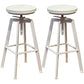 Round Seat Armless Bar Stool Modern Metal Legs Rotatable Bar Chair