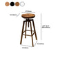 Round Seat Armless Bar Stool Modern Metal Legs Rotatable Bar Chair