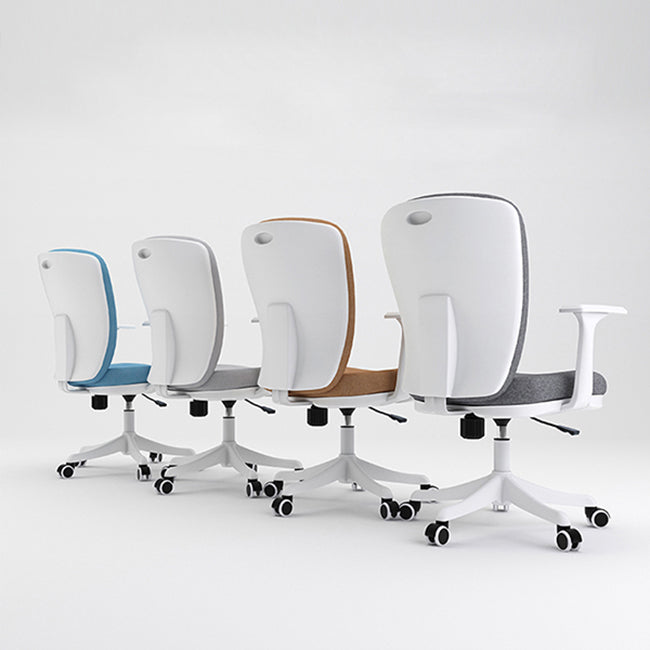 Sedia da conferenza imbottita con ruote per sedia da ufficio contemporanea da 24 "W