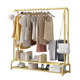 Hall Tree Metal moderne 2 crochets sans cintre de manteau en détresse avec étagères de rangement