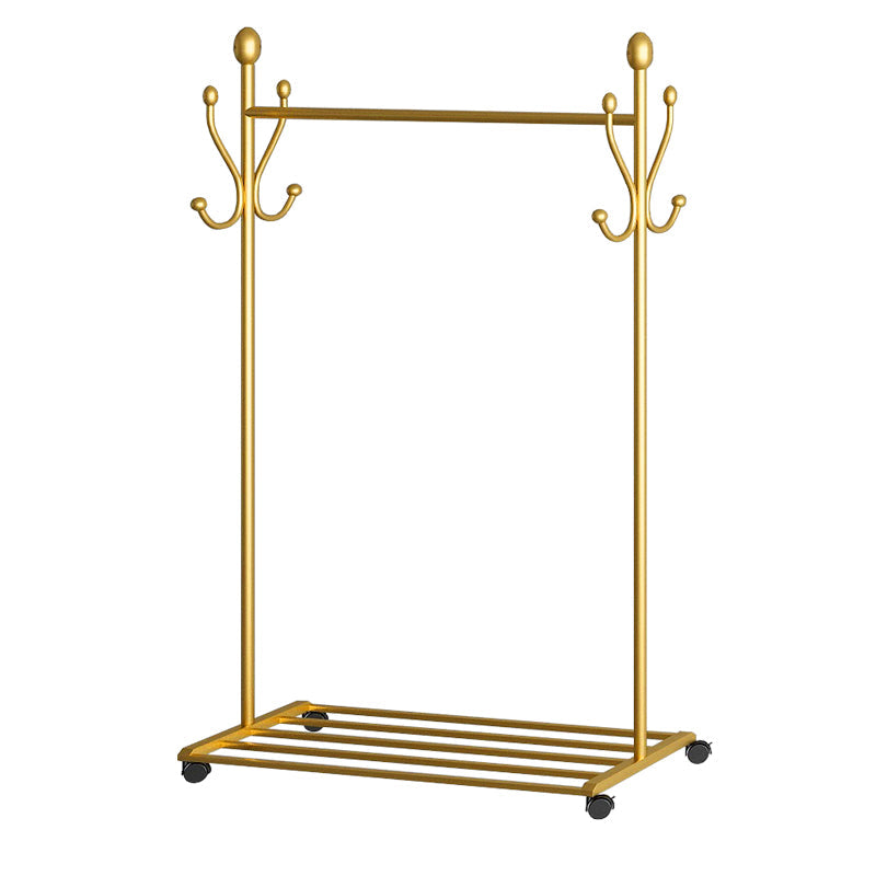 Glamellschichtbügel Metal 4 Haken frei stehende Kleiderregal mit Lagerregale