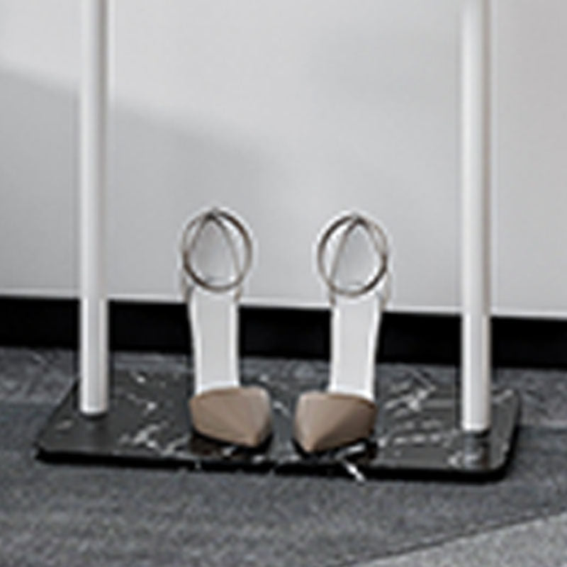 Modern Entry Hall Tree Metal 4 Hooks No Distressed Free Standing Coat Rack