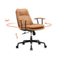 Contemporary Arm Chair Fixed Arms Adjustable Seat Height Leather Office Chair Clearhalo 'furn' 'furn_office_chair' 'Furniture' 'Office Chairs' 'Office Furniture' 'office_chair' 5904999