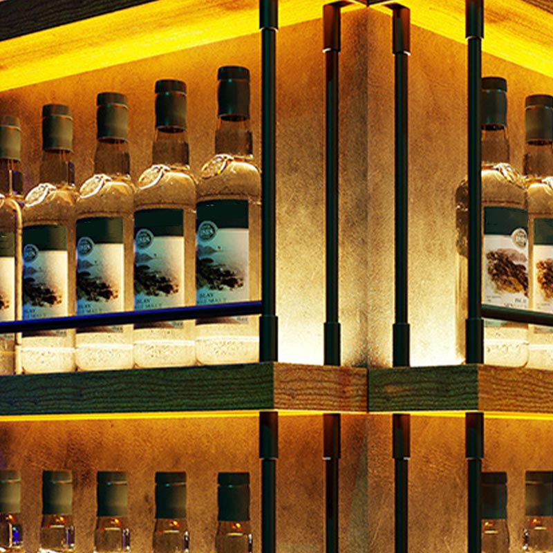 Pastel de vino de metal moderno con estante de soporte de vino de piso de estante para restaurantes