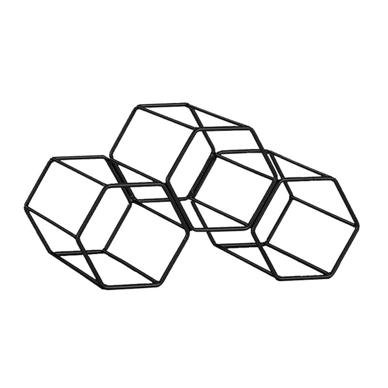 Soporte de botellas de botella de vino redondo de lujo Totador de botella de metal