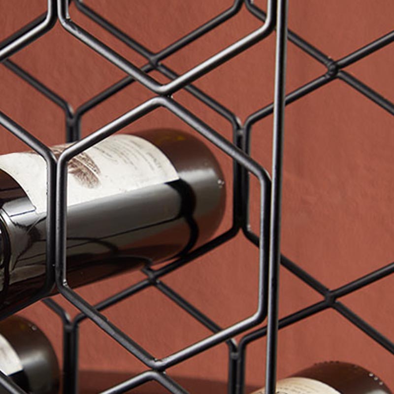 Soporte de botellas de botella de vino redondo de lujo Totador de botella de metal