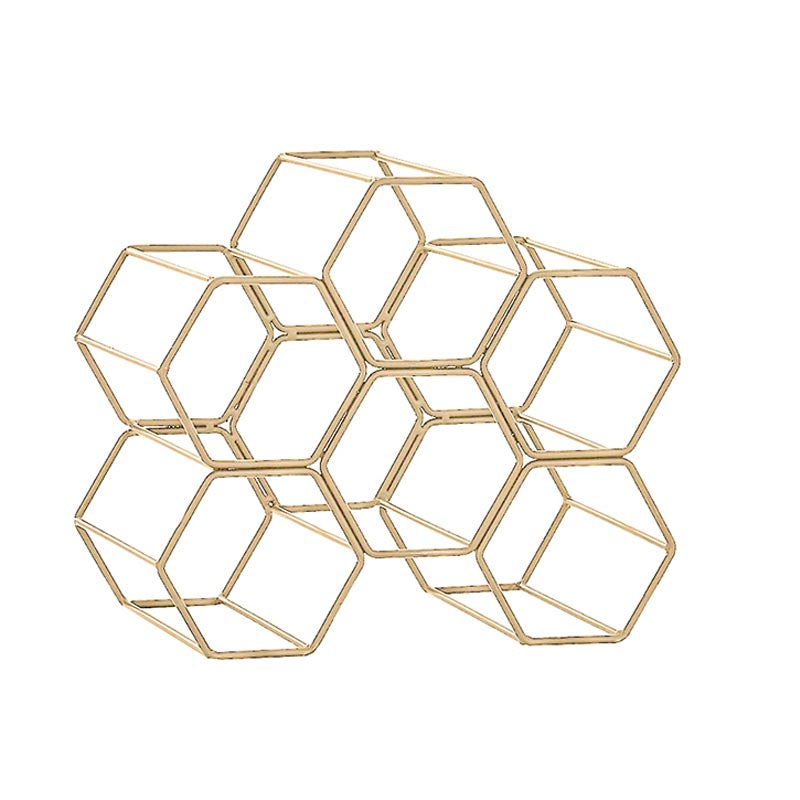 Soporte de botellas de botella de vino redondo de lujo Totador de botella de metal