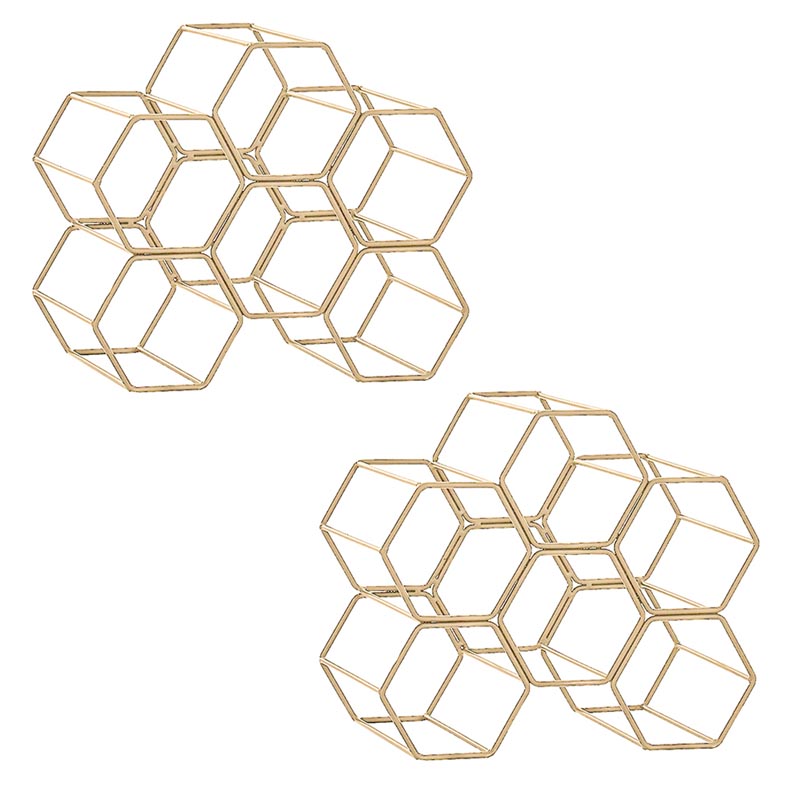 Porta bottiglia di vino rotonda di lusso porta bottiglia in metallo da tavolo