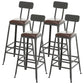 Industrial 1/4/5/9 Pieces Bar Table Set Rectangle Pine Wood Counter Table for Bar