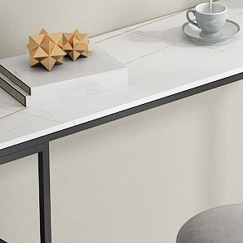 1/2/3 Pieces Modern Rectangular Pub Table Set Sintered Stone Top Counter Table Set Clearhalo 'Bar Furniture' 'furn' 'furn_home_bar_bar_sets' 'Furniture' 'Home Bars & Bar Sets' 'home_bar_bar_sets' 'Kitchen & Dining Furniture' 5905277