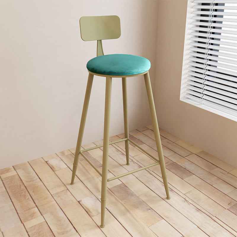 Glam 1/3 Pieces Bar Table Set Rectangle Stone Counter Table with Stools for Dining Room Green 30"H Stool (Single) Clearhalo 'Bar Furniture' 'furn' 'furn_home_bar_bar_sets' 'Furniture' 'Home Bars & Bar Sets' 'home_bar_bar_sets' 'Kitchen & Dining Furniture' 5905337