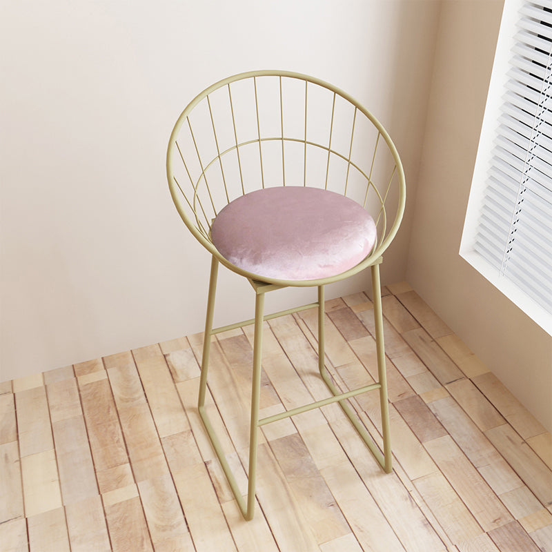 Glam 1/3 Pieces Bar Table Set Rectangle Stone Counter Table with Stools for Dining Room Light-Pink 30"H Stool (Single) Clearhalo 'Bar Furniture' 'furn' 'furn_home_bar_bar_sets' 'Furniture' 'Home Bars & Bar Sets' 'home_bar_bar_sets' 'Kitchen & Dining Furniture' 5905342