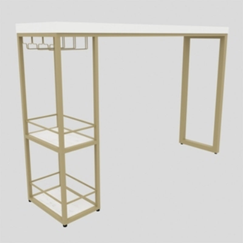 Glam 1/3 Pieces Bar Table Set Rectangle Stone Counter Table with Stools for Dining Room Clearhalo 'Bar Furniture' 'furn' 'furn_home_bar_bar_sets' 'Furniture' 'Home Bars & Bar Sets' 'home_bar_bar_sets' 'Kitchen & Dining Furniture' 5905344