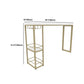 Glam 1/3 Pieces Bar Table Set Rectangle Stone Counter Table with Stools for Dining Room Clearhalo 'Bar Furniture' 'furn' 'furn_home_bar_bar_sets' 'Furniture' 'Home Bars & Bar Sets' 'home_bar_bar_sets' 'Kitchen & Dining Furniture' 5905353