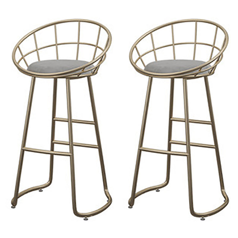 Glam 1/2/3/5 Pieces Bar Table Set Rectangle Bar Table with Metal High Stools for Home Grey 30"H Stools (Set of 2) Clearhalo 'Bar Furniture' 'furn' 'furn_home_bar_bar_sets' 'Furniture' 'Home Bars & Bar Sets' 'home_bar_bar_sets' 'Kitchen & Dining Furniture' 5905366