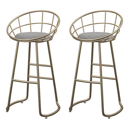 Glam 1/2/3/5 Pieces Bar Table Set Rectangle Bar Table with Metal High Stools for Home Grey 30"H Stools (Set of 2) Clearhalo 'Bar Furniture' 'furn' 'furn_home_bar_bar_sets' 'Furniture' 'Home Bars & Bar Sets' 'home_bar_bar_sets' 'Kitchen & Dining Furniture' 5905366